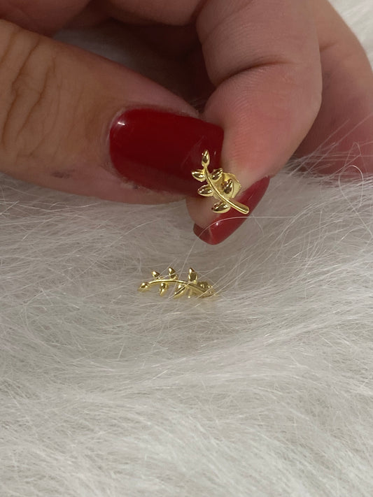 18k Plated Branch Earrings